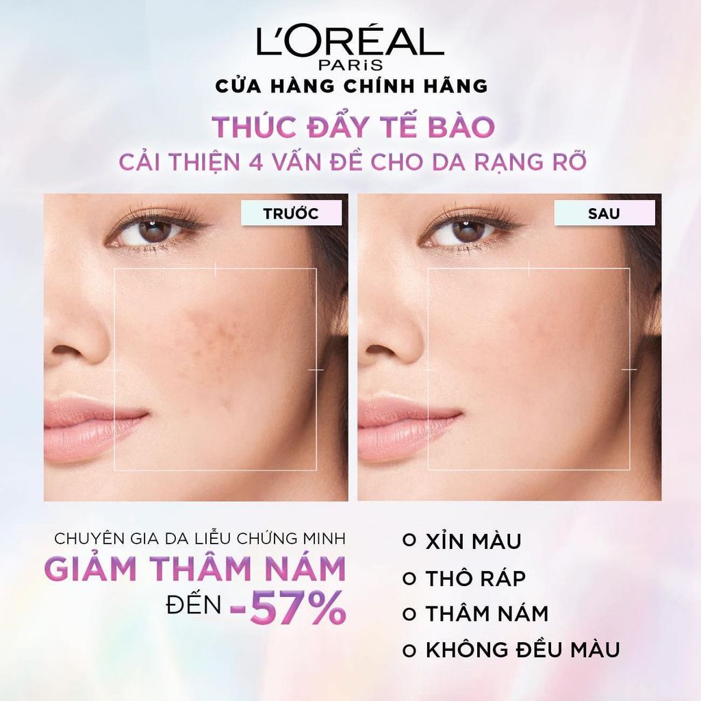 Kem Dưỡng L’Oreal Paris Glycolic-Bright Glowing Cream Day SPF 17 Giúp Sáng Da Ban Ngày 50ml