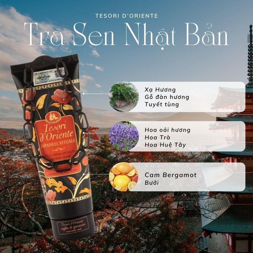 Sữa Tắm Hương Nước Hoa Tesori d'Oriente Shower Cream 250ml