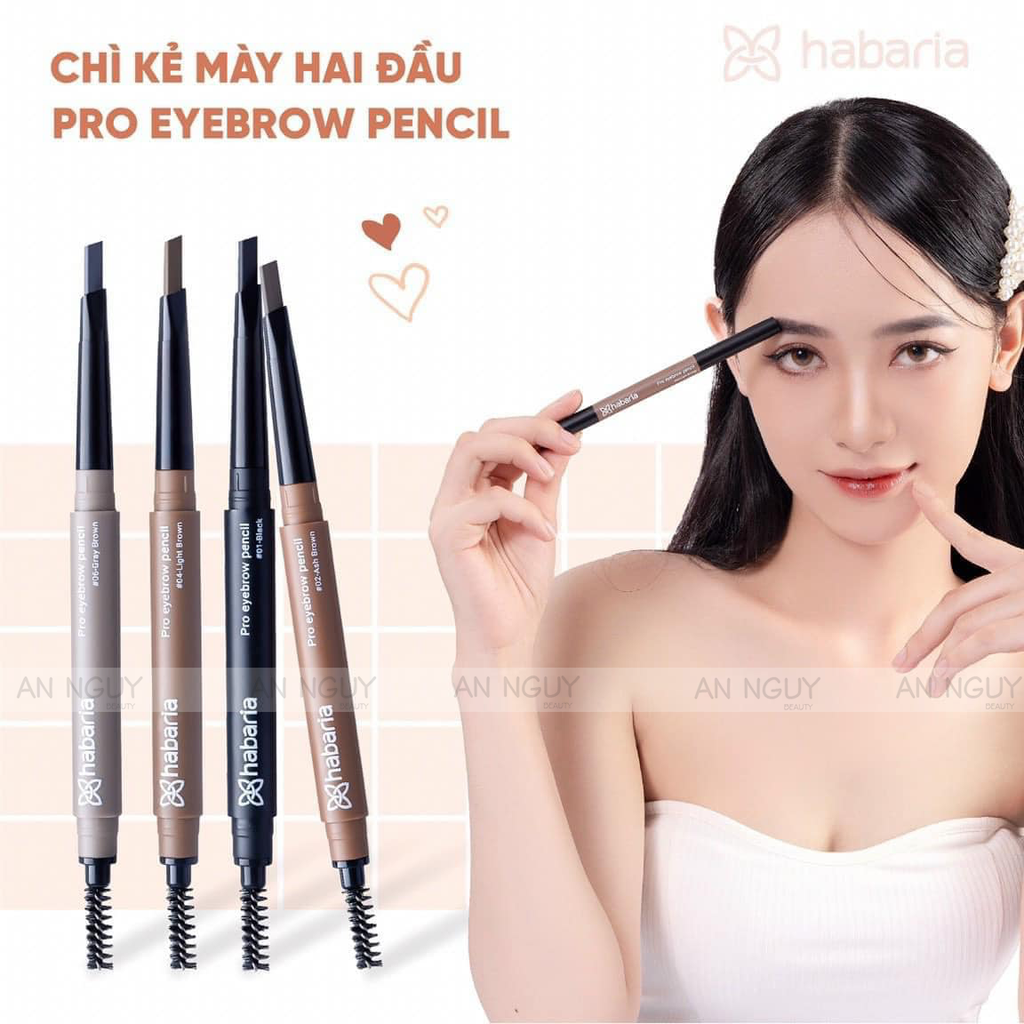 Chì Kẻ Mày 2 Đầu Habaria Pro Eyebrow Pencil 0.3gr