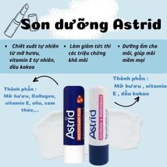 Son Dưỡng Mỡ Hươu Astrid Cộng Hòa Séc Dưỡng Môi Mềm Mịn 4.7gr