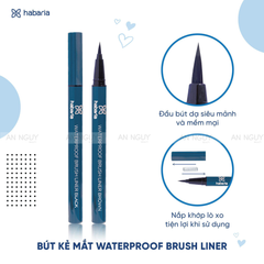 Kẻ Mắt Nước Habaria Waterproof Brush Liner Mềm Mịn, Lâu Trôi 1gr