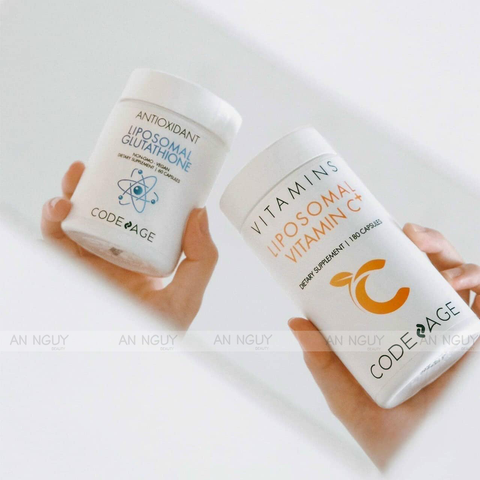 Viên Uống CodeAge Liposomal Vitamin C+ Chống Lão Hóa, Sáng Da, Tăng Cường Miễn Dịch 180 Viên