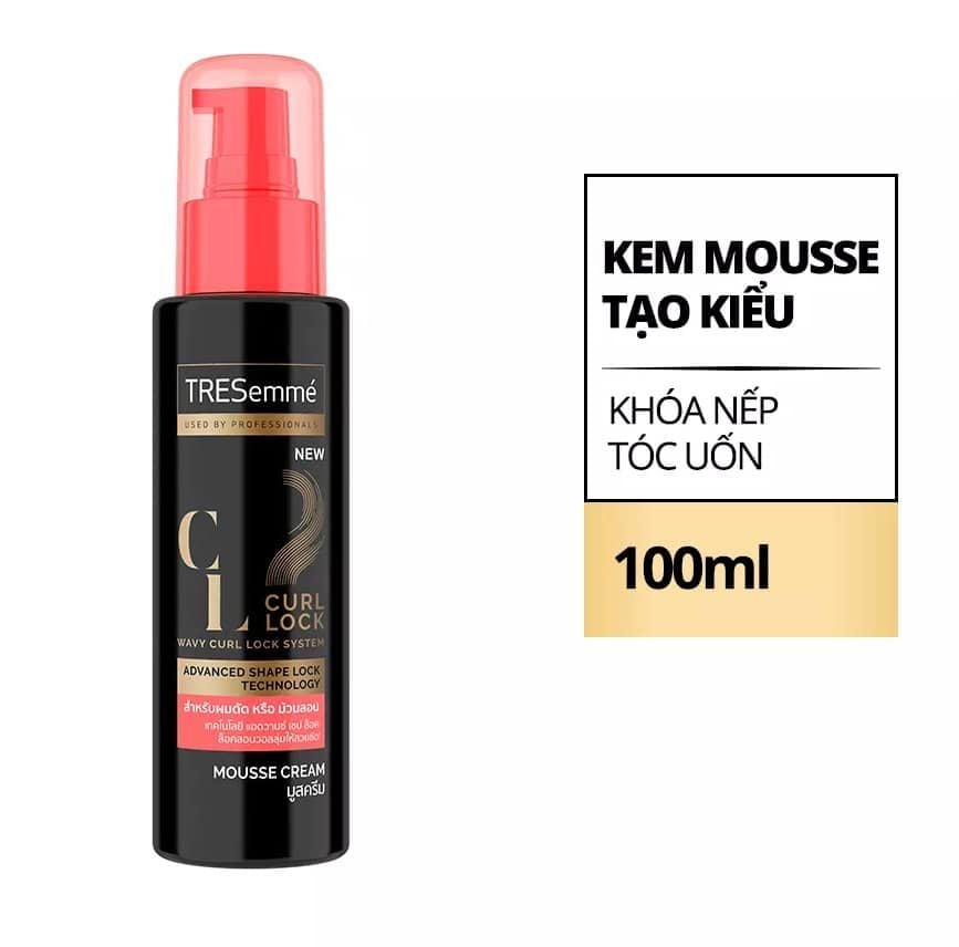 Kem Mousse TREsemme Wavy Curl Lock Mousse Cream Tạo Kiểu Tóc, Giúp Khoá Nếp Tóc 100ml