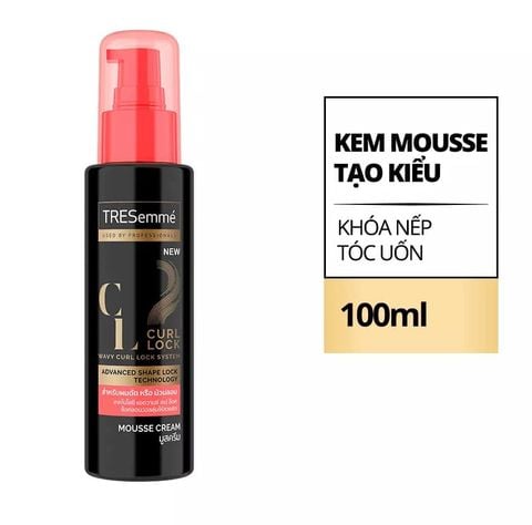 Kem Mousse TREsemme Wavy Curl Lock Mousse Cream Tạo Kiểu Tóc, Giúp Khoá Nếp Tóc 100ml