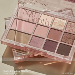 Bảng Phấn Mắt 12 Ô CLIO Shade & Shadow Palette NEW 9.6gr #02 Soft Depth