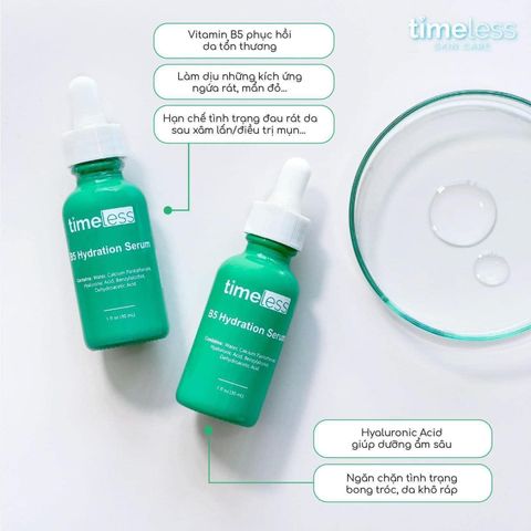 Serum Timeless Skin Care Vitamin B5 Hydration Serum Làm Dịu, Phục Hồi Da 30ml