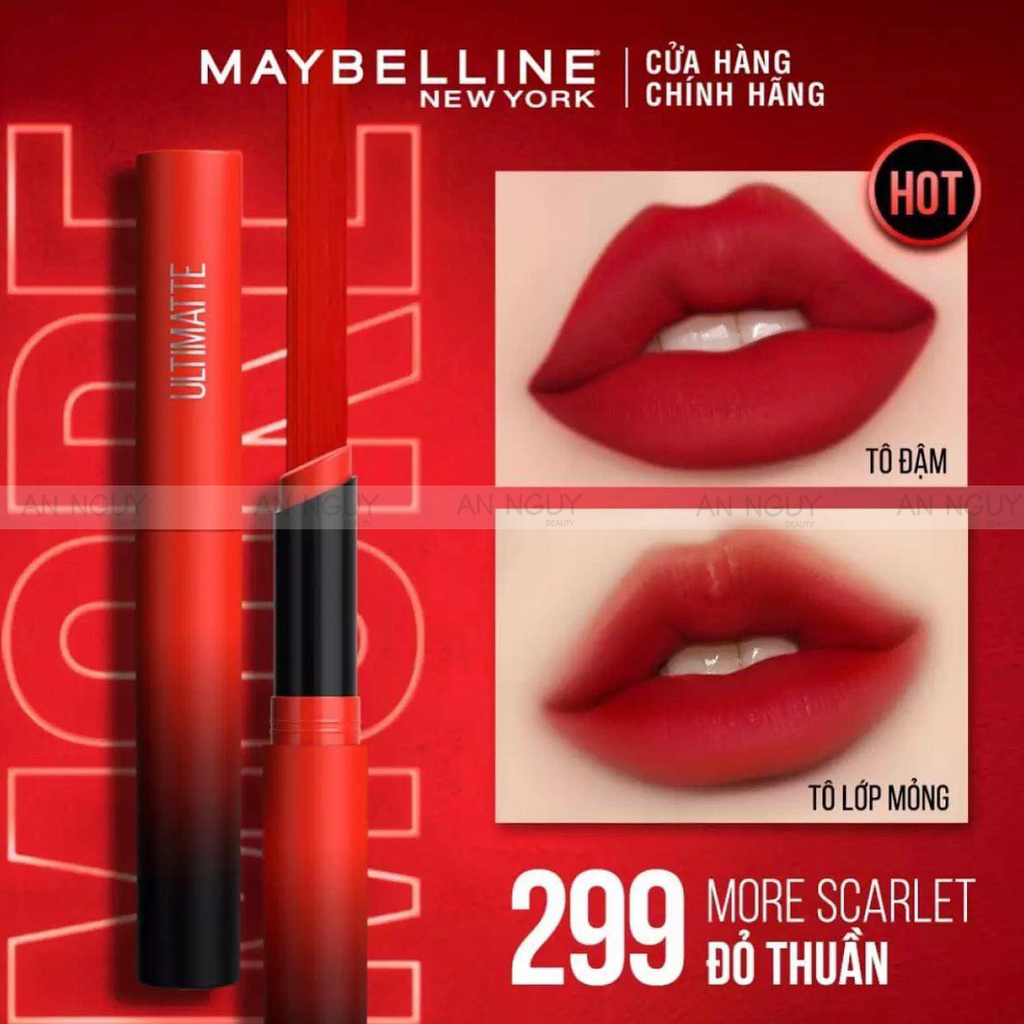 Son Thỏi Lì Mịn Nhẹ Môi Maybelline New York Color Sensational Ultimatte 1.7gr