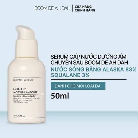 Tinh Chất Boom De Ah Dah Squalane Moisture Ampoule Cấp Ẩm Chuyên Sâu 50ml