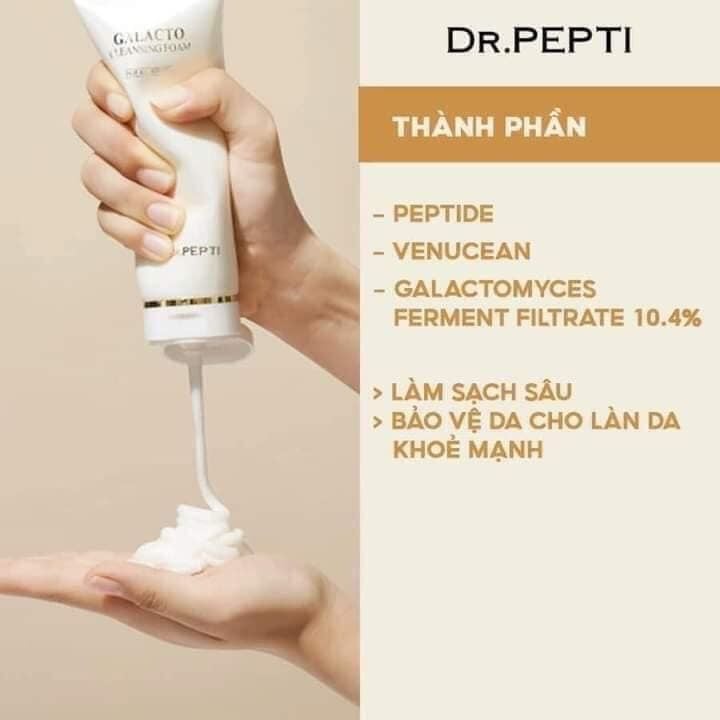 Sữa Rửa Mặt Dr.Pepti+ Galacto Cleansing Foam Giúp Dưỡng Ẩm 110ml