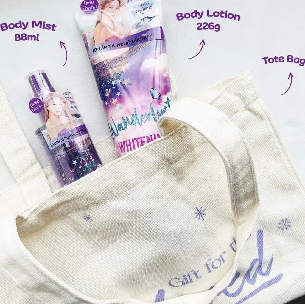 Bộ Quà Tặng Malissa Kiss For Beloved Wanderlust 3 Món Body Lotion 226g + Body Mist 88ml + Tote Bag