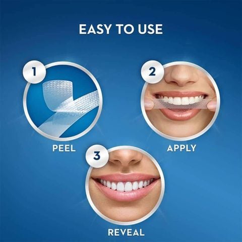 Miếng Dán Trắng Răng Cấp Tốc 1 Hour Crest 3D Whitestrips Dental Whitening Kit Levels 12