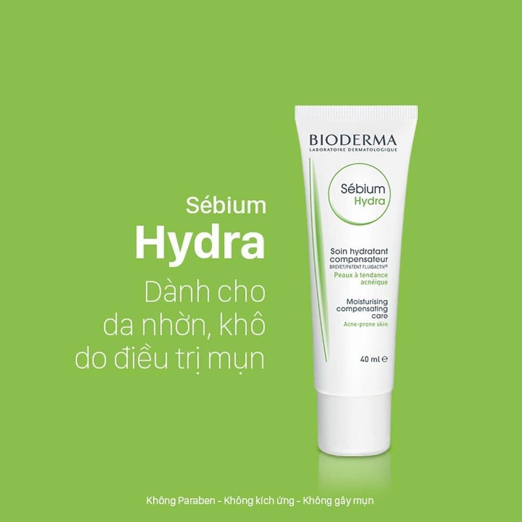 Kem Dưỡng Ẩm Bioderma Sébium Hydra Giảm Khô Căng, Bong Tróc Da Mụn 40ml