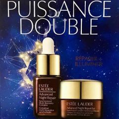 Set 2 Món Dưỡng ESTEE LAUDER Mini Power Pair Serum Advanced Night Repair 7ml + Kem Mắt 5ml (CTY)