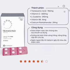 Viên Uống Transino Skin Whitening Supplement Hỗ Trợ Giảm Thâm Nám