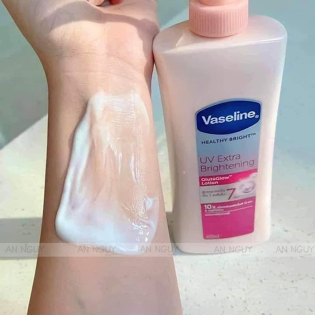 Sữa Dưỡng Thể Toàn Thân Vaseline Healthy Bright UV Extra Brightening Dưỡng Ẩm, Sáng Da 380ml (Mẫu Mới)