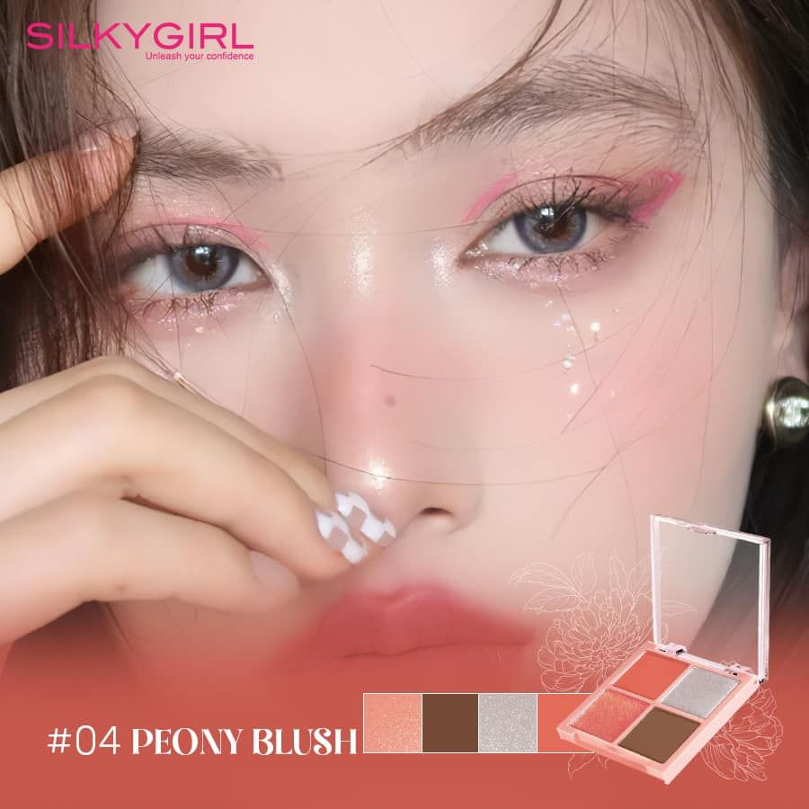 Bảng Phấn Mắt 4 Ô SILKYGIRL Full Bloom Shadow Quad 6.4gr