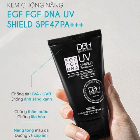 Kem Chống Nắng DBH EGF UV Shield SPF50+ PA+++ 60ml