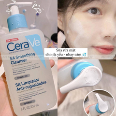 Sữa Rửa Mặt CeraVe SA Smoothing Cleanser Cho Da Khô, Nhạy Cảm 236ml