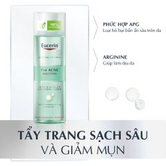 Nước Tẩy Trang Eucerin Pro ACNE Solution Acne & Make Up Cleansing Water Dành Cho Da Nhờn Mụn 200ml