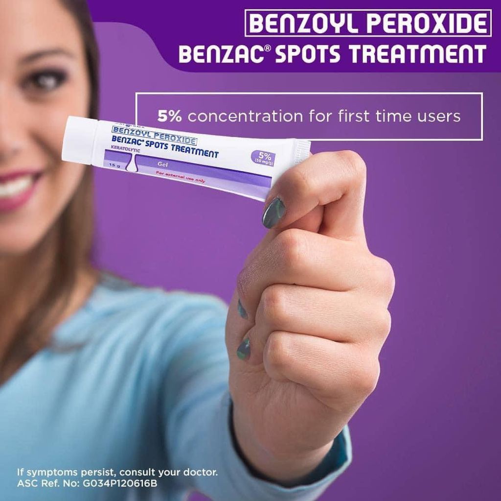 Kem Trị Mụn Benzac AC5 5% Benzoyl Preoxide 15gr