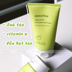 Sữa Rửa Mặt Innisfree Apple Seed Soft Cleansing Foam Sạch Sâu 150ml