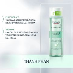 Nước Tẩy Trang Eucerin Pro ACNE Solution Acne & Make Up Cleansing Water Dành Cho Da Nhờn Mụn 200ml