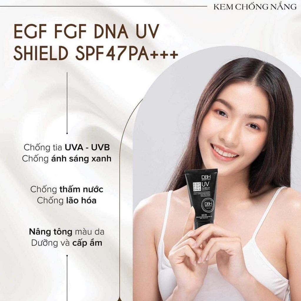 Kem Chống Nắng DBH EGF UV Shield SPF50+ PA+++ 60ml
