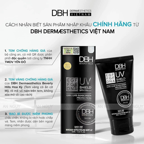 Kem Chống Nắng DBH EGF-FGF-DNA UV Shield SPF47+ PA+++ (Mẫu Mới) 60ml