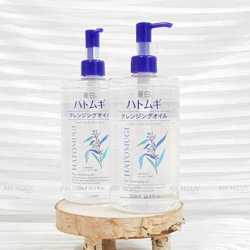 Dầu Tẩy Trang Hatomugi Cleansing & Pore Clear The Cleansing Oil Ý Dĩ Dưỡng Ẩm, Sáng Da 500ml