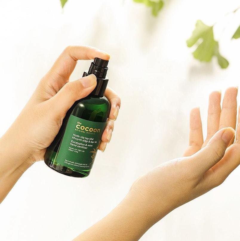 Nước Rửa Tay Khô Cocoon Eucalyptus & Mint Hand Sanitizer Chiết Xuất Khuynh Diệp & Bạc Hà 140ml