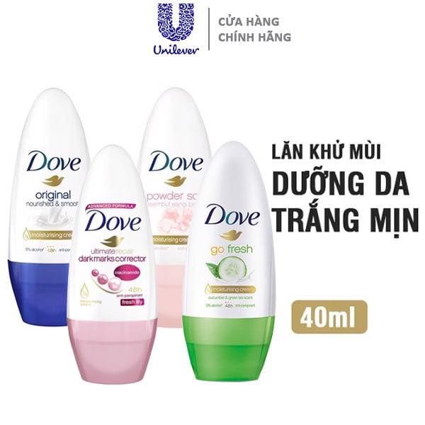 Lăn Khử Mùi Dove Ngăn Mồ Hôi, Khử Mùi Cơ Thể Hiệu Quả 40ml