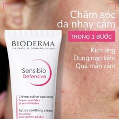 Kem Dưỡng Bioderma Sensibio Defensive Cream Làm Dịu, Dưỡng Ẩm Cho Da