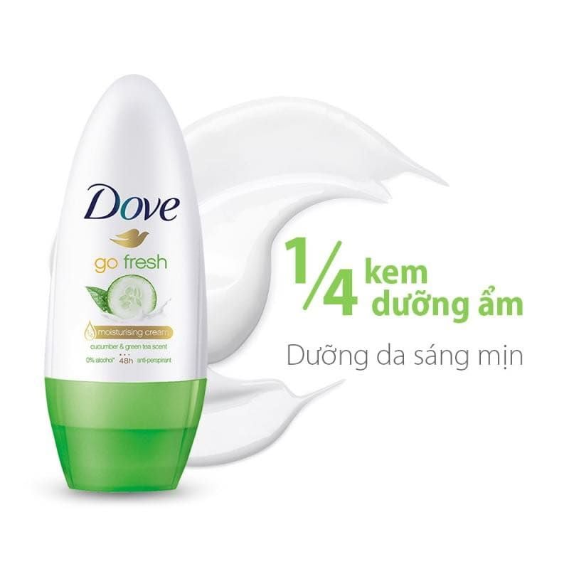 Lăn Khử Mùi Dove Ngăn Mồ Hôi, Khử Mùi Cơ Thể Hiệu Quả 40ml