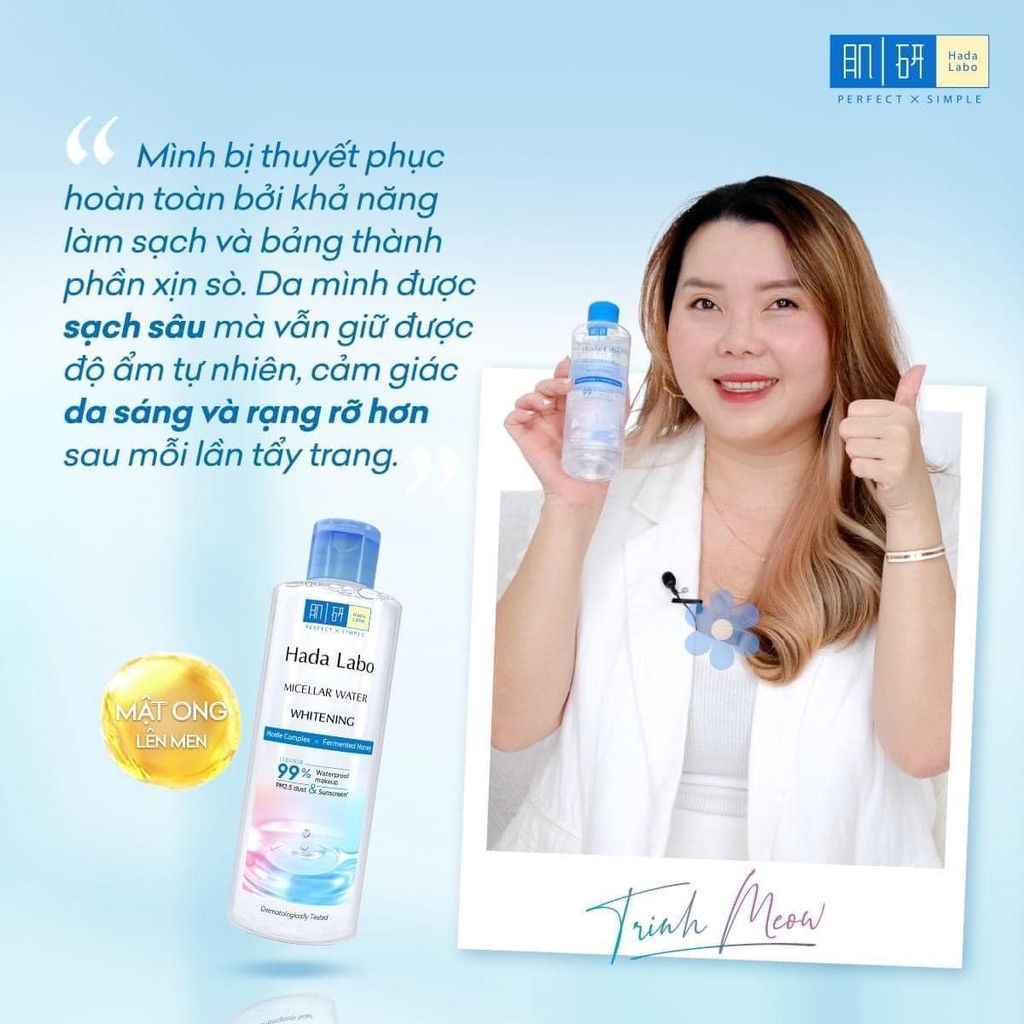 Nước Tẩy Trang Hada Labo Micellar Water Sạch Sâu, Dưỡng Da 240ml