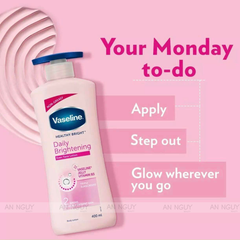Sữa Dưỡng Thể Vaseline Healthy Bright Daily Brightening Dưỡng Trắng, Mềm Mịn Da 725ml