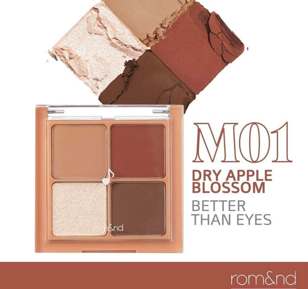 Bảng Phấn Mắt 4 Ô Romand Better Than Eyes (Phiên Bản Music Series) 7gr #M01 Dry Apple Blossom