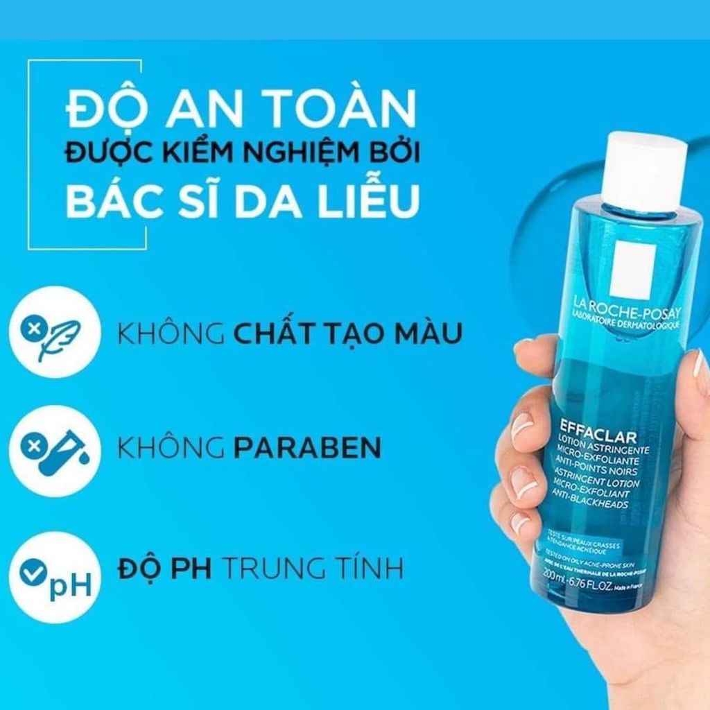 Nước Hoa Hồng La Roche-Posay Effaclar Astringent Lotion Cân Bằng Da Cho Da Dầu 200ml