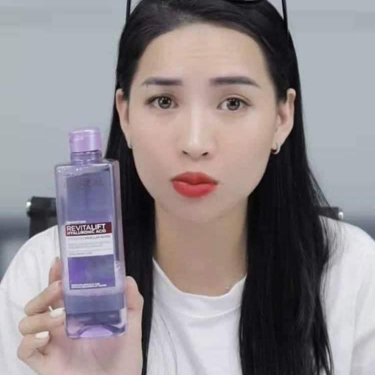 Nước Tẩy Trang L'Oreal Revitalift Hyaluronic Acid Hydrating Micellar Water Làm Sạch Cấp Ẩm (Tím)