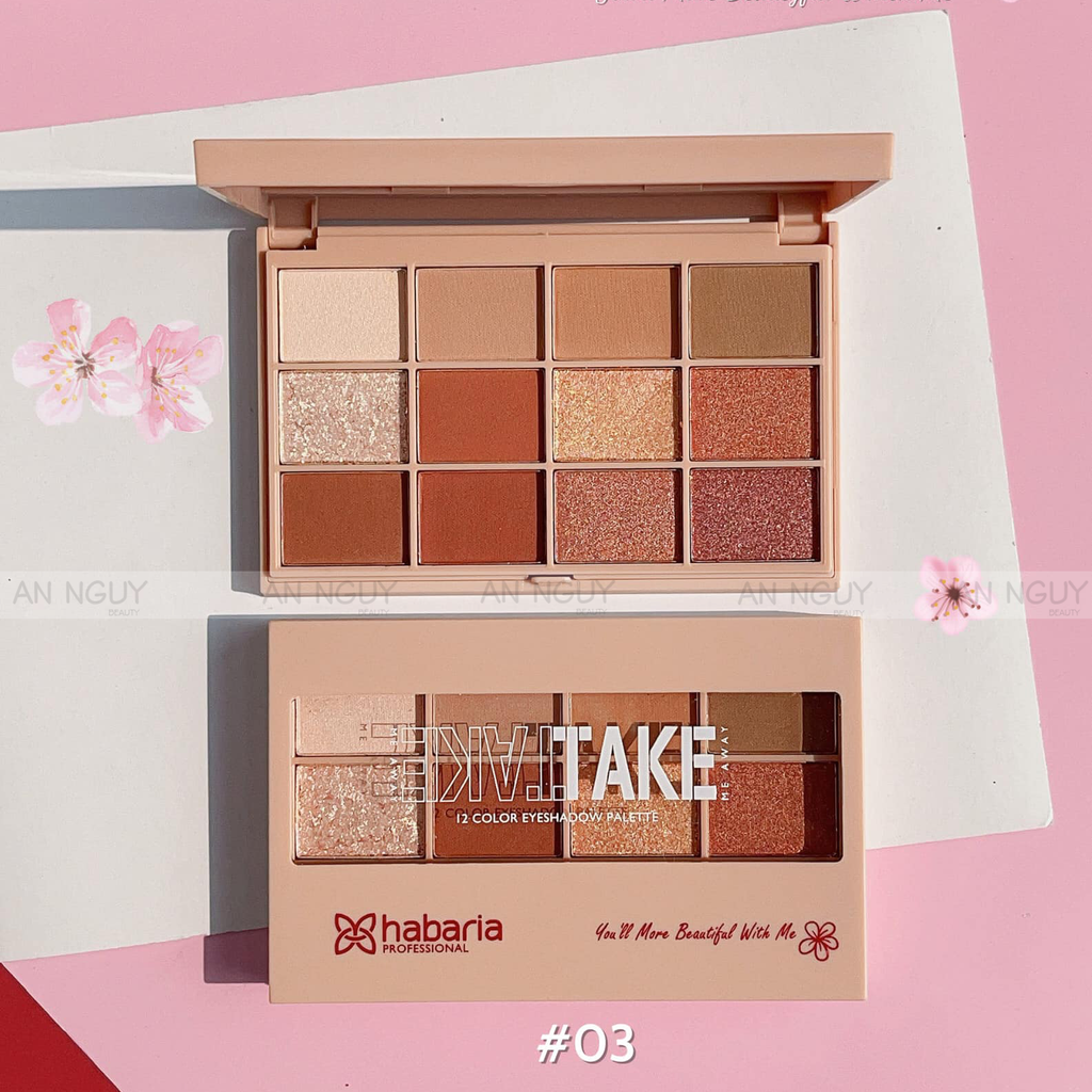 Bảng Phấn Mắt 12 Ô Habaria Eyeshadow Palette 12gr