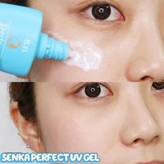 Gel Sữa Chống Nắng Senka Perfect UV Gel SPF50+ PA++++ Ẩm Mượt Cho Da Khô 80ml