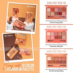 Bảng Phấn Mắt 10 Ô Habaria Eyeshadow Palette 10gr