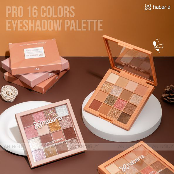 Bảng Phấn Mắt 16 Ô Habaria Eyeshadow Palette 16gr