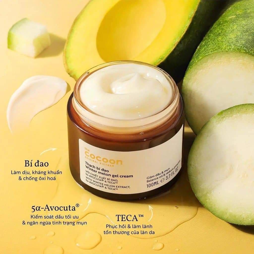 Thạch Bí Đao Cocoon Winter Melon Gel Cream Giảm Tiết Dầu Nhờn 30ml