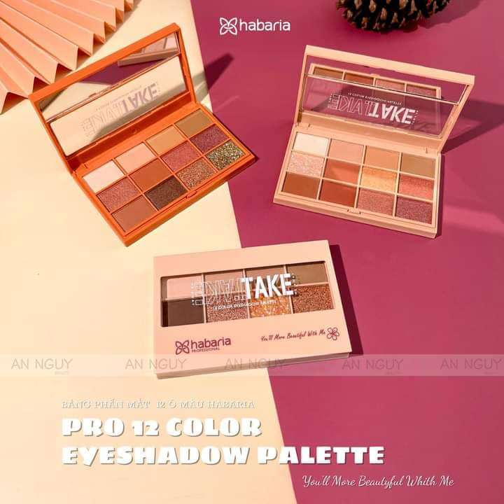 Bảng Phấn Mắt 12 Ô Habaria Eyeshadow Palette 12gr