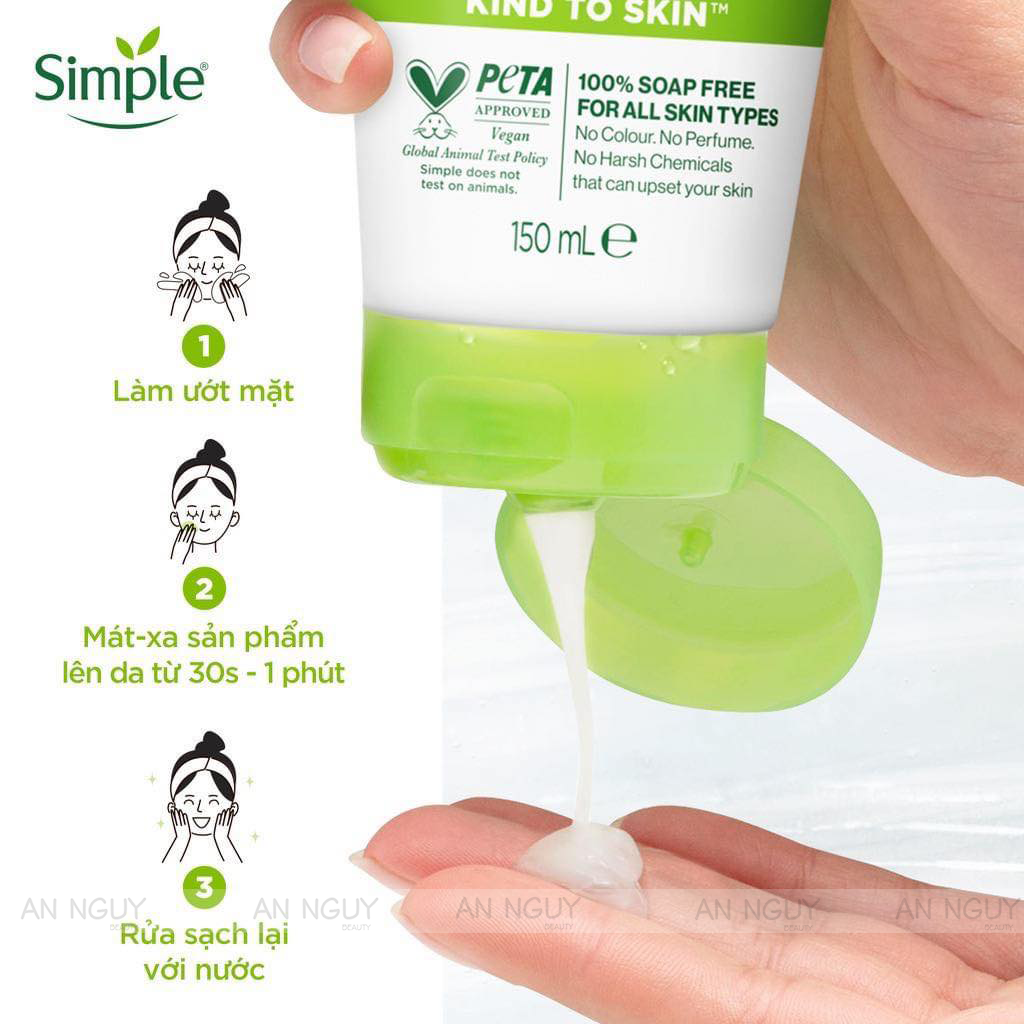 Sữa Rửa Mặt Simple Moisturising Facial Wash Cho Da Khô