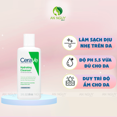 Sữa Rửa Mặt CeraVe Hydrating Facial Cleanser Cho Da Thường Đến Da Khô 88ml