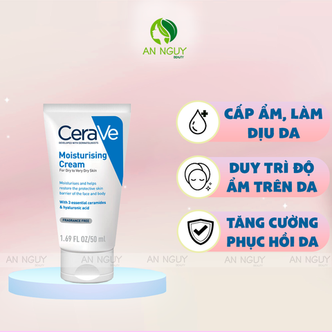 Kem Dưỡng Ẩm Cerave Moisturising Cream Dành Cho Da Khô