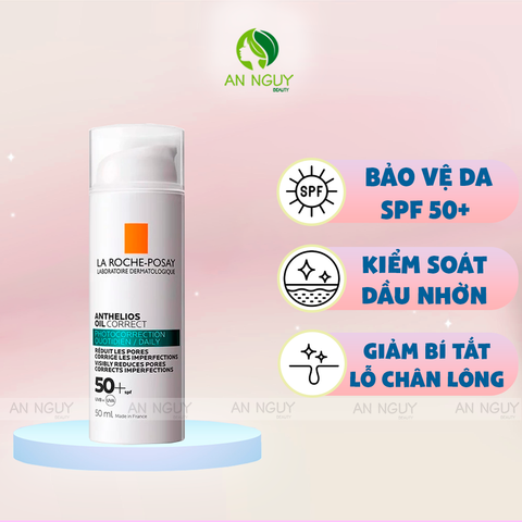 Gel Chống Nắng La Roche-Posay Anthelios Oil Correct Giảm Mụn, Kiểm Soát Nhờn 50ml