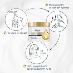 Kem Ủ Tóc Dove Keratin Advanced Keratin Treatment Mask Intense Repair Phục Hồi Hư Tổn Cao Cấp 180ml
