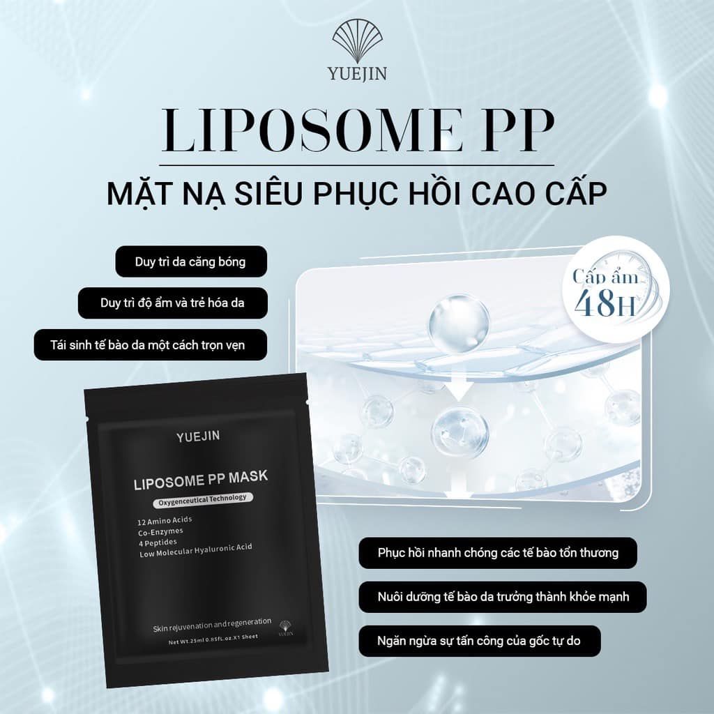 Mặt Nạ Yuejin Liposome PP Mask Nuôi Dưỡng Tế Bào, Phục Hồi Nhanh Cấp Ẩm 25ml